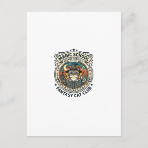 Tovenaarschool Fantasie Kat Cute Kitty Design - Ma Briefkaart