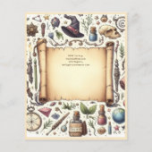 Tovenaarsfeestje Toverstaven Heksen Hats Flyer (Achterkant)