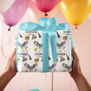 Tovenaarsheemschooluil Persoonlijk Cadeaupapier