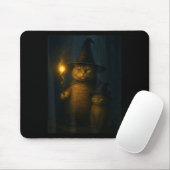 Tovenaarskat Weirde Grappige Halloween Katten Meme Muismat (Met muis)