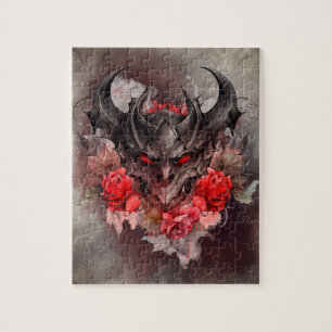 tovenarij Red Eyed Smoky Demon Beast met Rozen Legpuzzel