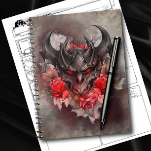 tovenarij Red Eyed Smoky Demon Beast met Rozen Notitieboek
