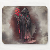 tovenarij | Shadowy Dark Witch Glowing Red Eyes Muismat (Voorkant)