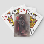 tovenarij | Shadowy Dark Witch Glowing Red Eyes Pokerkaarten (Achterkant)