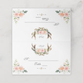 Toverachtig Roze Blush Bloemendekor met Geweien Ta (Buitenkant ongevouwen)