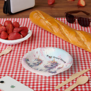 Toverachtige Eenhoorn Baby Shower Papieren Kommen