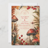 Toverachtige Herfstbos Romantische Bruiloft Kaart (Voorkant)