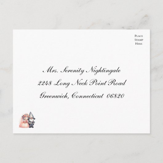 Toverachtige Kaboutertuin Bosbruiloft RSVP Uitnodiging Briefkaart (Achterkant)