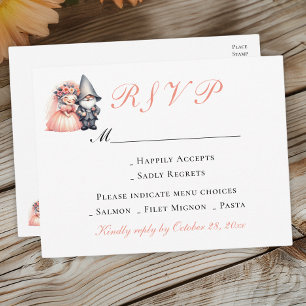 Toverachtige Kaboutertuin Bosbruiloft RSVP Uitnodiging Briefkaart