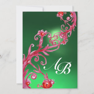 TOVERBESJES 4, MONOGRAM rode jade Kaart