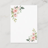 Toverfijne waterverf roze bloemen gouden bruiloft  informatiekaartje (Achterkant)