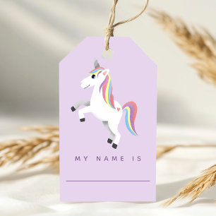 Tovergeboorte Unicorn Adoptie Knuffel Verjaardags  Cadeaulabel
