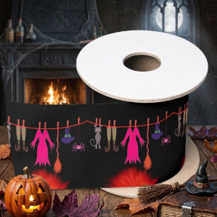 Toverige Heksenwaslijn Halloween Grafische Kunst Lint