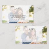 Toverige Vervagende Foto Huwelijkswebsite Visitekaartje (Voorkant / Achterkant)