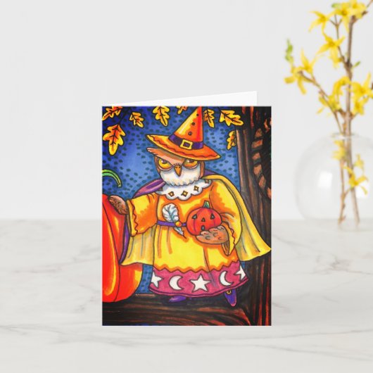 TOVERLAPPEN EN HALLOWEEN GEGIL, UIL TOVENAAR Notit Kaart (Gele Bloem)
