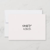 Toversierde Orchidee QR Code RSVP Kaart (Achterkant)
