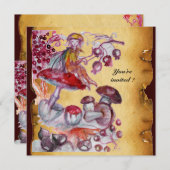 TOVERSPOOKJE VAN PADDENSTOELEN perkament Kaart (Voorkant / Achterkant)