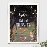 Toverspreide Bos Baby Shower Welkom Bord