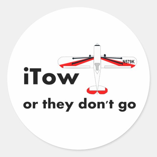 Tow Pilot-item Ronde Sticker (Voorkant)