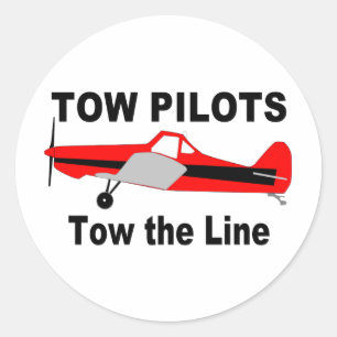 Tow Pilots Tow the line Ronde Sticker