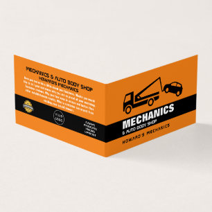 Tow Truck, Auto Mechanic & Repairs, gedetailleerd Visitekaartjes