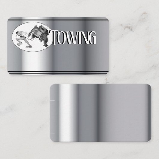 Tow Truck dessin carte de visite automatique (Devant / Derrière)