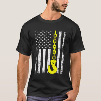 Tow Truck Driver US vlag Wrecker Trucker Amerikaan T-shirt