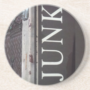  Tow Truck JUNK SIGN Zandsteen Onderzetter