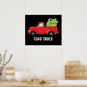 Tow Truck Pun Dark BG Poster (Keuken)