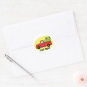 Tow Truck Pun Ronde Sticker (Envelop)