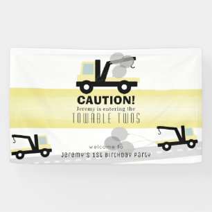 Towable Twos Wrecker 2e verjaardag Banner