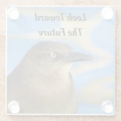 Toward Future Blackbird Stare Afstuderen Glazen Onderzetter (Achterkant)