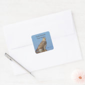 Toward Future Wild Raptor Bird Hawk Afstuderen Vierkante Sticker (Envelop)