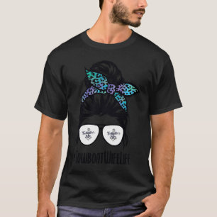 Towboat Vrouw Leven rommelig broodje haar bril T-shirt