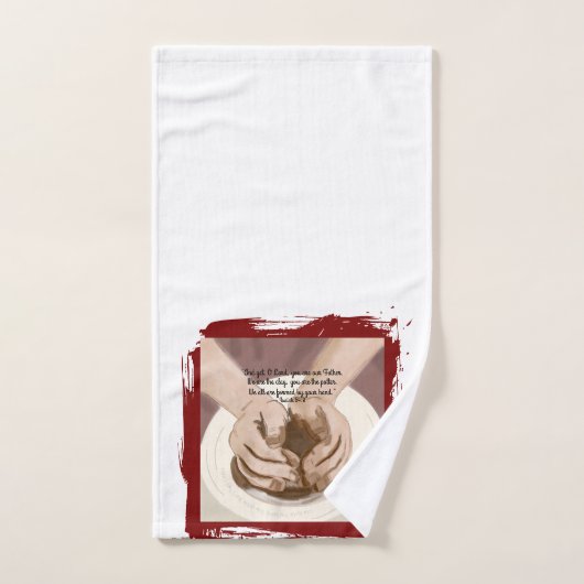 Towel de cuisine inspirant – “Isaïe 64:8” Potier (Serviette à main)