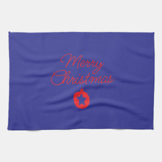 towel with Christmas writing Theedoek