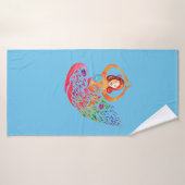 Towel Yoga Meditation Rainbow Colors Design (Serviette de bain)