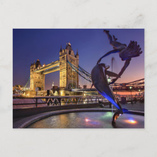 Tower Bridge bij Night Briefkaart