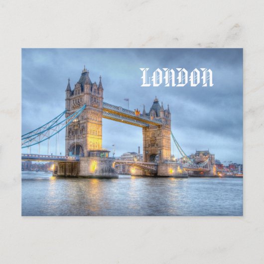 Tower Bridge, carte postale Londres (Devant)