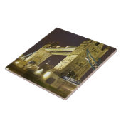 Tower Bridge en de rivier de Theems bij schemering Tegeltje (Zijkant)