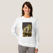 Tower Bridge en River Thames bij de schemering, Lo T-shirt (Voorkant volledig)