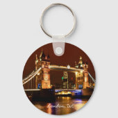 Tower Bridge, Londen bij Night, Engeland (UK) Sleutelhanger (Voorkant)