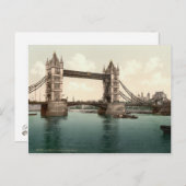 Tower Bridge, Londen c.1895 Briefkaart (Voorkant / Achterkant)