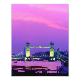 Tower Bridge, Londen, Engeland Foto Afdruk