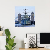 Tower Bridge Londen. Poster (Thuiskantoor)