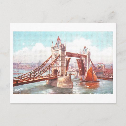 Tower Bridge London Carte postale Vintage (Devant)