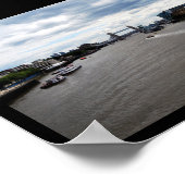 Tower Bridge & Rivier Thames Landschap Poster (Hoek)