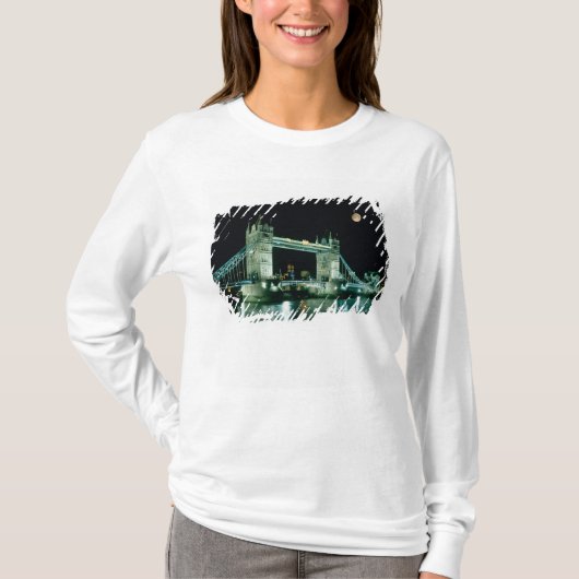 Tower Bridge 's nachts, Londen, Engeland T-shirt (Voorkant)