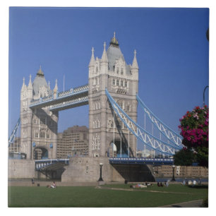 Tower Bridge, Theems, Londen, Engeland Tegeltje
