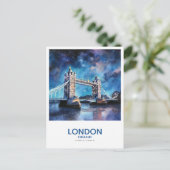 Tower Bridge Under the Stars - Londen, Engeland Briefkaart (Staand voorkant)